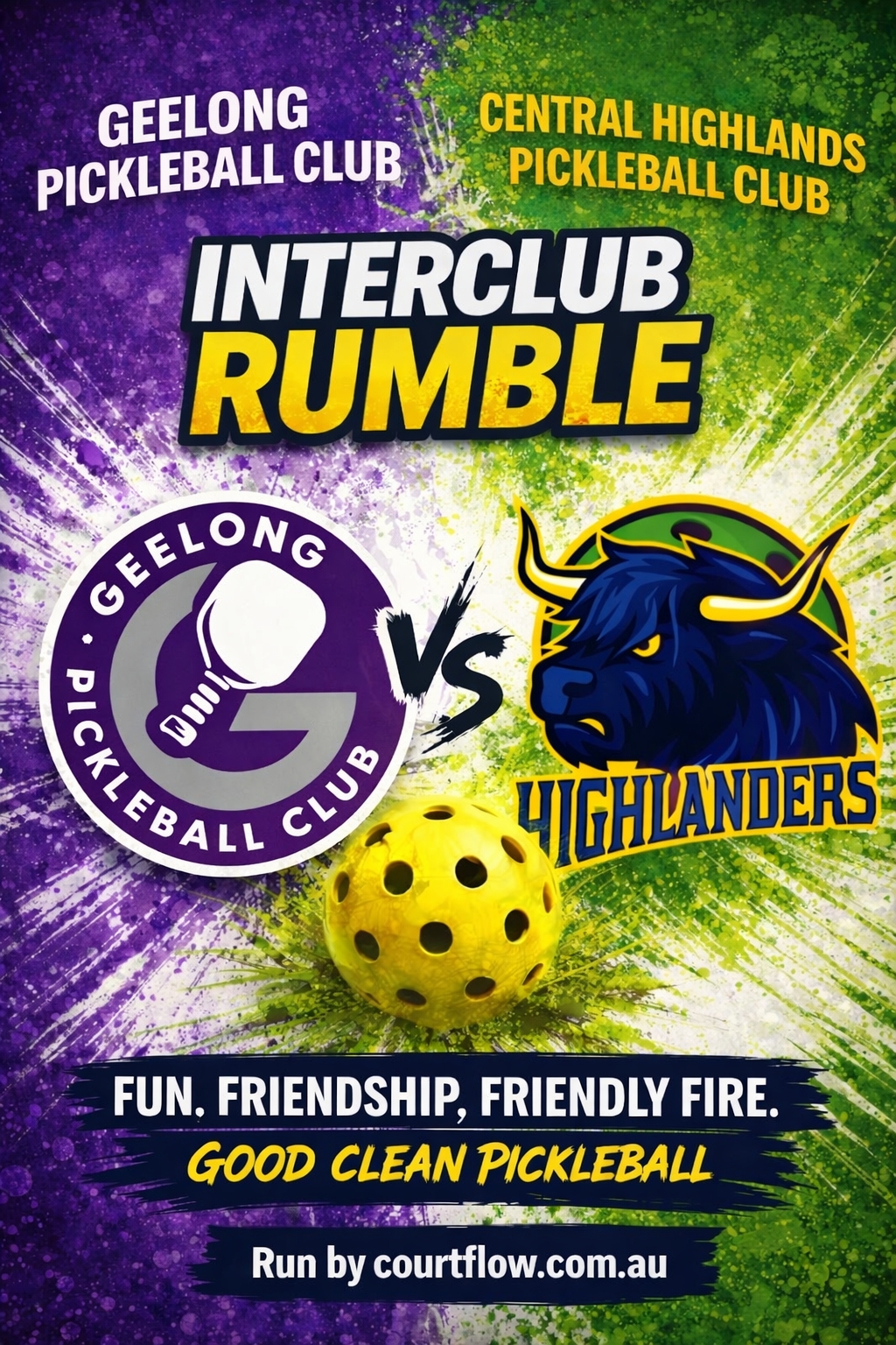 Geelong V Highlanders banner