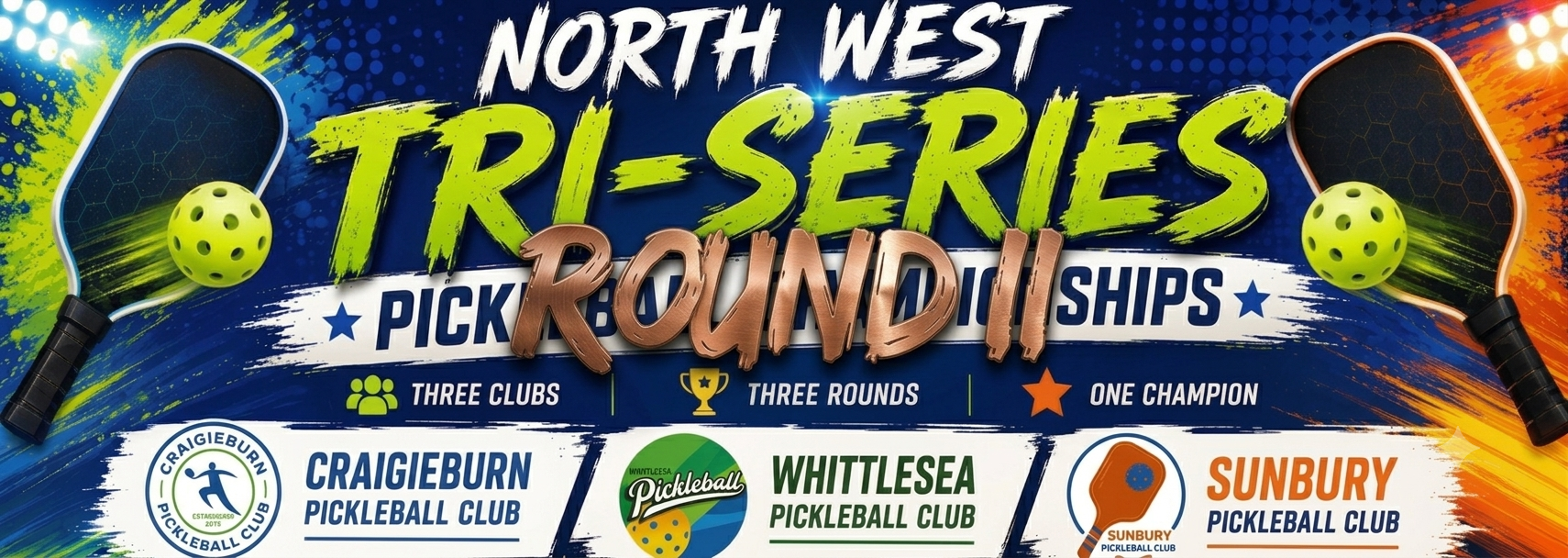 North-West Tri Series Pickleball Championships - Round 2 @Hume Tennis & Community Centre banner